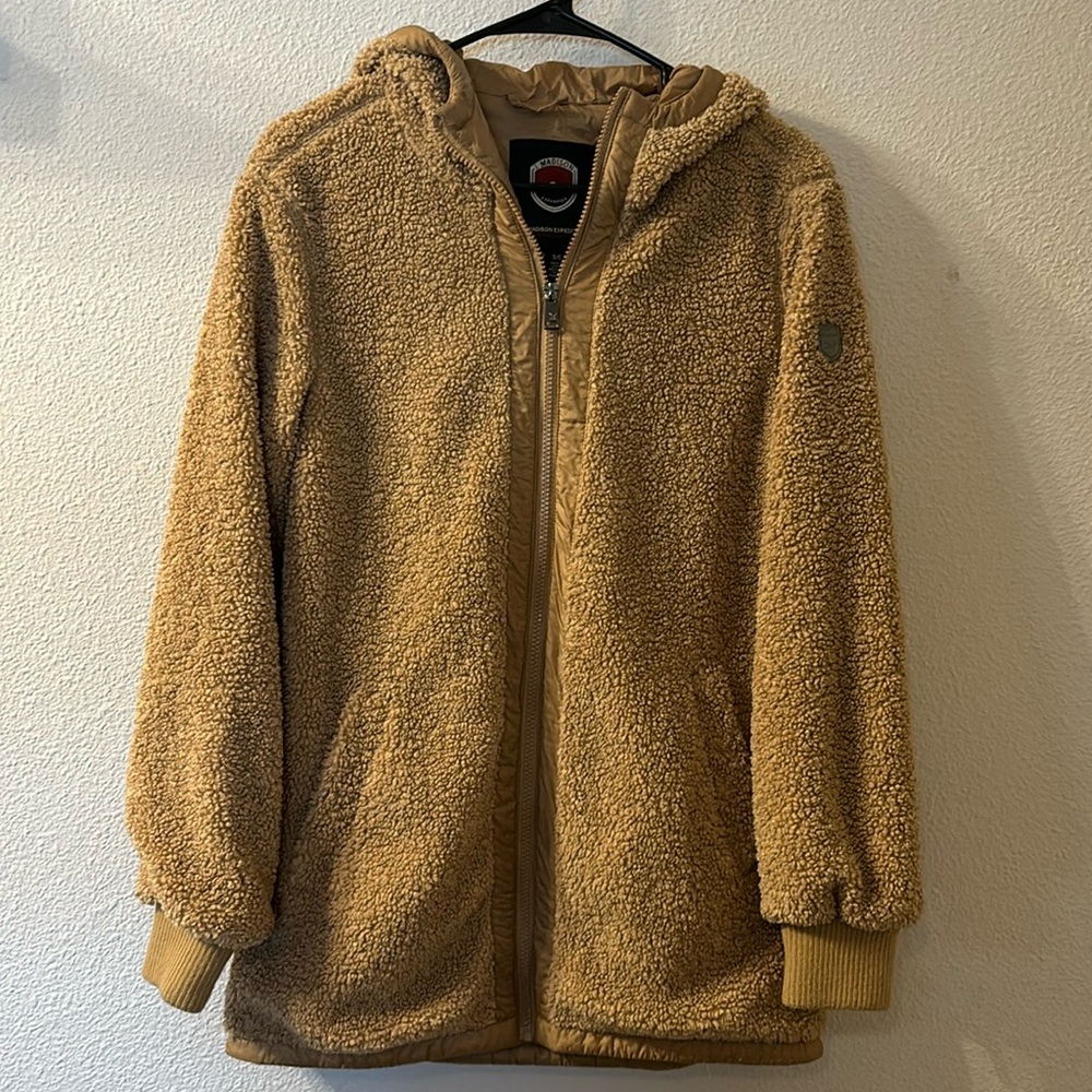 1 Madison Expedition Sherpa hooded zip up size small